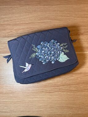 Vera Bradley Happy Hydrangea Hummingbird Cross Body Bag